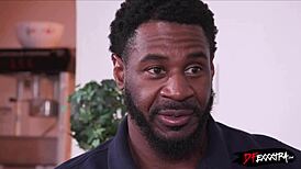 Asian girl tries big black cock in blowjob and anal