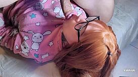 i watched my naughty redhead deep throat and get rough fucked until cum on her face