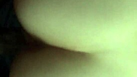 Young white teen receives big black cock creampie.