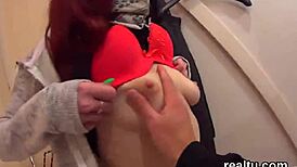 Gorgeous czech kitten gets teased in the mall with a striptease, then pounded hard in pov.