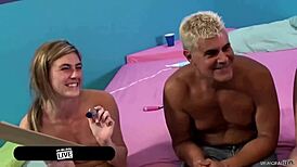 Blonde Indiana newbie Mia Mae rides dicks hard in a raw bisexual threesome. She’s the girl next door!