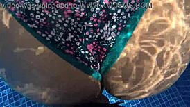 Feeling The Thrill As I Surprise The Big-Ass Woman Masturbating In The Pool And Fuck Her Doggystyle Roughly