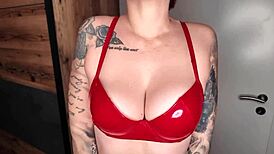 the redhead with tattoos wants more in this european scene.