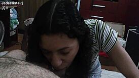 jade sucks her friend as husband films, encouraging and moaning