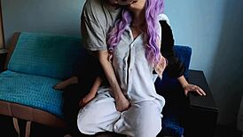 Cute Girl Delights With Monster Cock Handjob