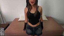 Hey, casting young Kelly, just 18, for her first creampie experience