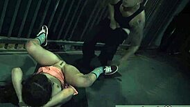 Teen teacher in glasses gets bound and dominated