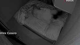 Shh, so they don't hear us, I go to my stepsister's room and we end up fucking