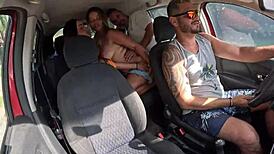 Holy crap, Ted scores a hot Latina in the backseat with Candy Debby!