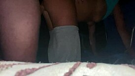 public fuck with wife, mouthful of cum outdoor! 😈