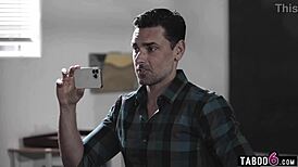 Lily Larimar, petite cheerleader teen, complimented by older teacher Ryan Driller in blowjob and fucking scene.