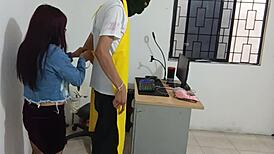 Neighbor Turns Horny Showing Off Sexy Latina Ass on Camera