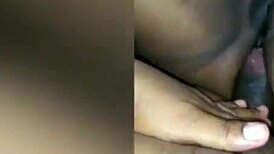 this latina in lingerie gets a blowbang and cum on her ass at home.