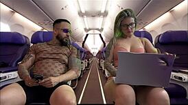 woman started touching herself on plane seat nearby. i jerked off watching her!