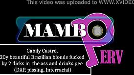 Gabily Castro bent over for double anal with monster cocks 😈