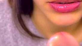 Japanese hot step sister, wanna see her suck close-up?!