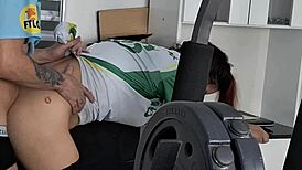 Transam no depósito, crossdressing at work gets me so turned on!