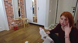 Redhead Screams as Step Daddy Pounds Tight Pussy!