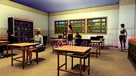 Hey, watch this horny teen girl suck her hot futa teacher’s massive cock!