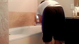 generally tidying up the bathroom for household chores