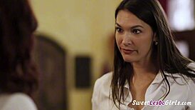 Teen Lesbians Freya Parker and Katrina Colt Kiss and Lick Wet Pussies.