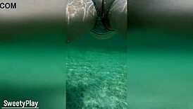 Holy crap, multiple creampies underwater just keep filling her up! 💦