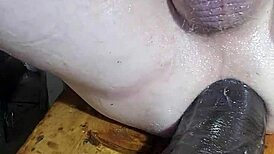 huge dildos stretch my oiled holes with double penetration and anal play