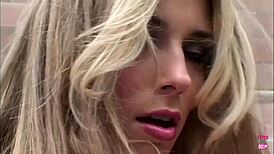 Blonde Girl in Stockings and Heels Gets Humped and Creampied by Stud