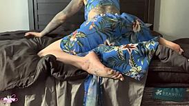 Youngest dick I've ever had, and it's driving me wild with wet lingerie!