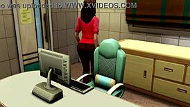 Hey, watch this horny teen girl suck her hot futa teacher’s massive cock!