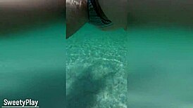 Holy crap, multiple creampies underwater just keep filling her up! 💦