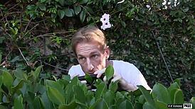 naomi woods, hot blonde, can’t resist poolside banging with bikini flashing.