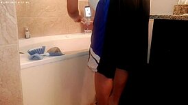 generally tidying up the bathroom for household chores