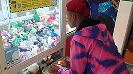 Paty bumbum feels intense passion with el toro de oro in outdoor shopping bathroom