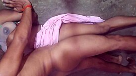 Indian village couple bangs hard on romantic ranch night