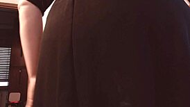 your stunning italian stepmother gets wild orgasms at her desk