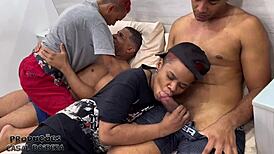 Ever Tried a Wild Foursome in Motel Room with Housewife Licking?