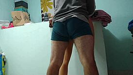 Fat old guy fucks beautiful stepsister alone.