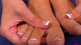 Smoking hot asian brunette gets feet worshipped and fucked missionary intensely
