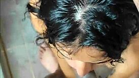 stepbrother, you're watching me shower, now fuck my hairy pussy hard