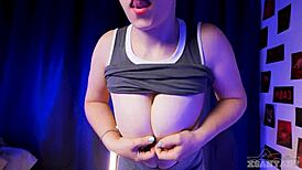 Stepdaughter Xsanyany Teases My Dick Hotly with Tits and Lips!