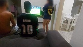 made a bet, got horny, ended up in dp with husband’s friend