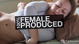 eden alexander and odile spread their hairless pussies in lingerie