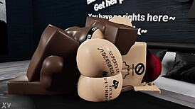 Railing that nasty thick redhead bitch with big black cock in Roblox! Her big ass bouncing wildly!