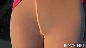 Filthy teen pussy gets fully exposed to the camera in raw POV action.