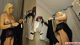 Blonde Amateur Strips Naked in Dressing Room for Sexy Try-On Haul