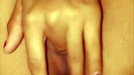 My stepsister enjoys a relaxing massage session