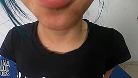 Oh wow, is this Latina teen with natural tits really legal?