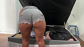 I Caught My Colombian Niece Fixing Her Stuff on Camera