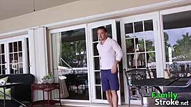 FamilyStroke - Curious Teen Learns Sex by Pounding Stepbrother's Huge Cock